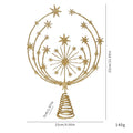 Weihnachtsbaumspitze Stern 5-zackig mit Lichtern – 6 Designs – Hochwertige Weihnachtsdeko für Baum, Hochzeit, Party, Fest