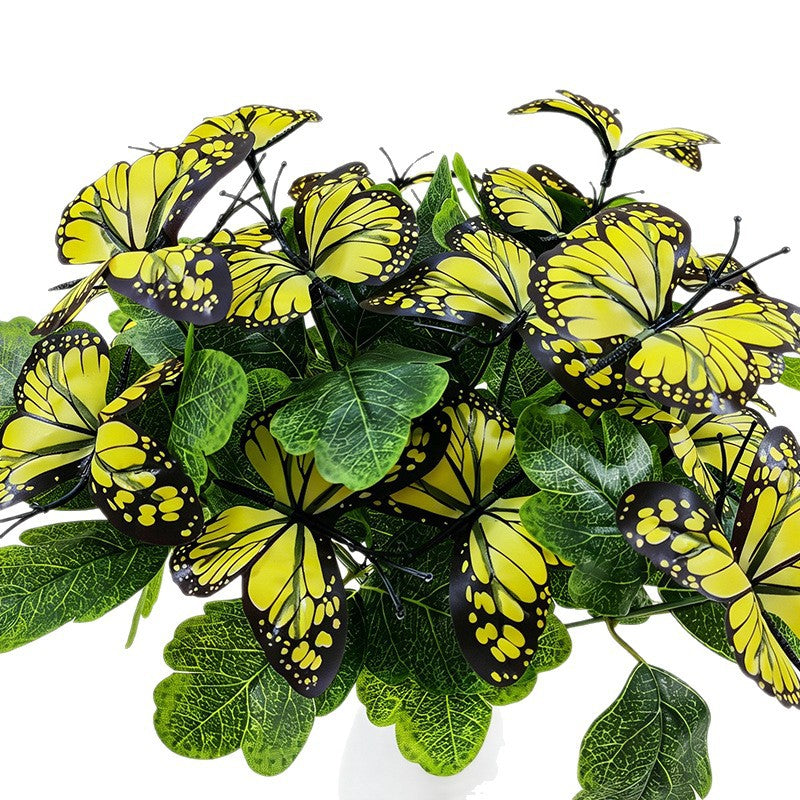 Künstliche Schmetterlingsblumen Büschel – 5 Köpfe, 29 cm, Hochwertige Dekoration für Hochzeit, Trauerfeier, Shop-Deko – Allergikerfreundlich, langlebig