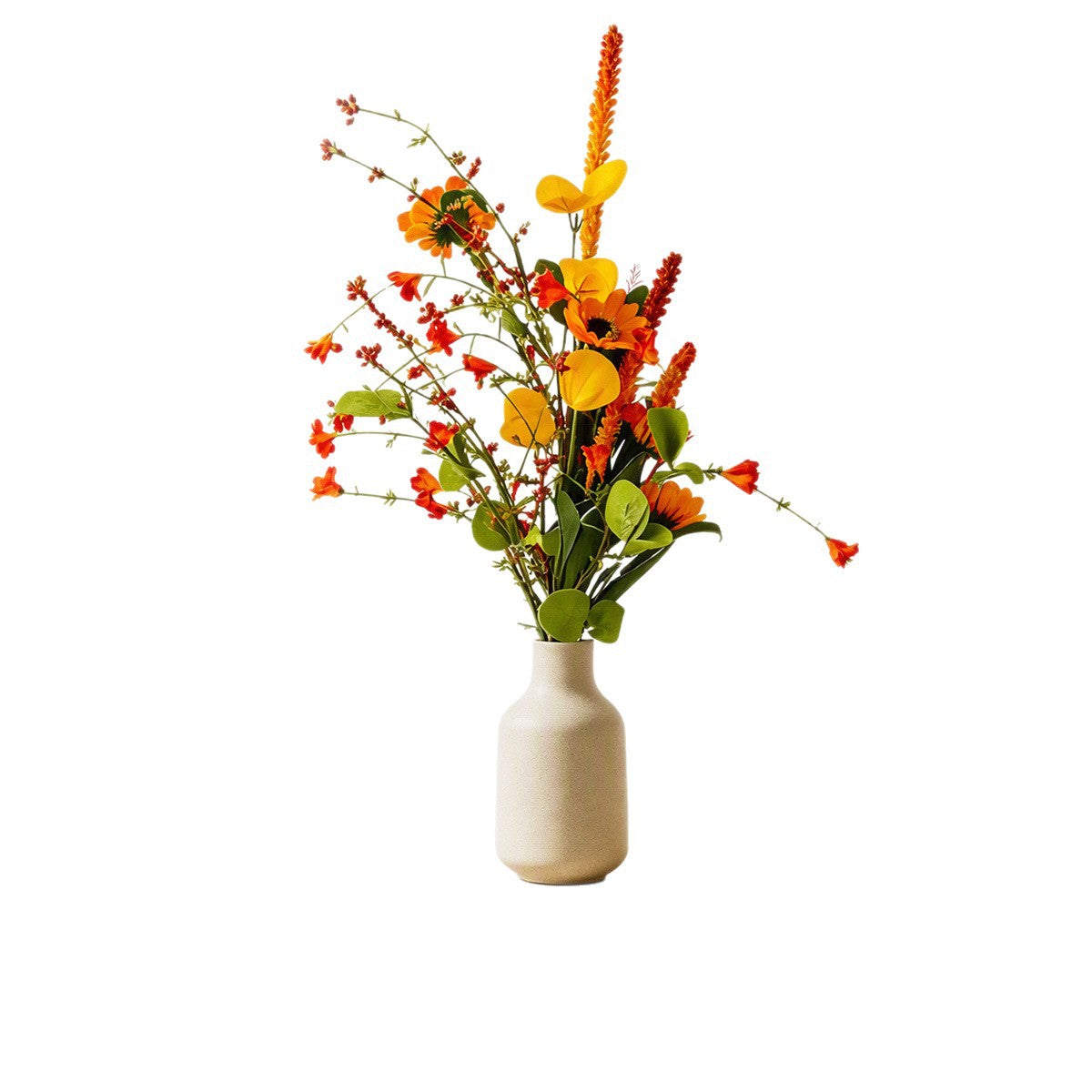 Künstliche Herbst-Gänseblümchen Büschel 75 cm, realistisch, für Dekoration Hochzeit Café Beerdigung, allergenfrei, langlebig