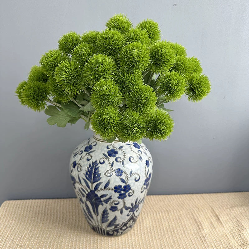 Künstlicher Löwenzahn Strauß, 50 cm, 6 Blüten, Plastik, Hochzeit Dekoration, Innenraum, Schaufenster, Hotel