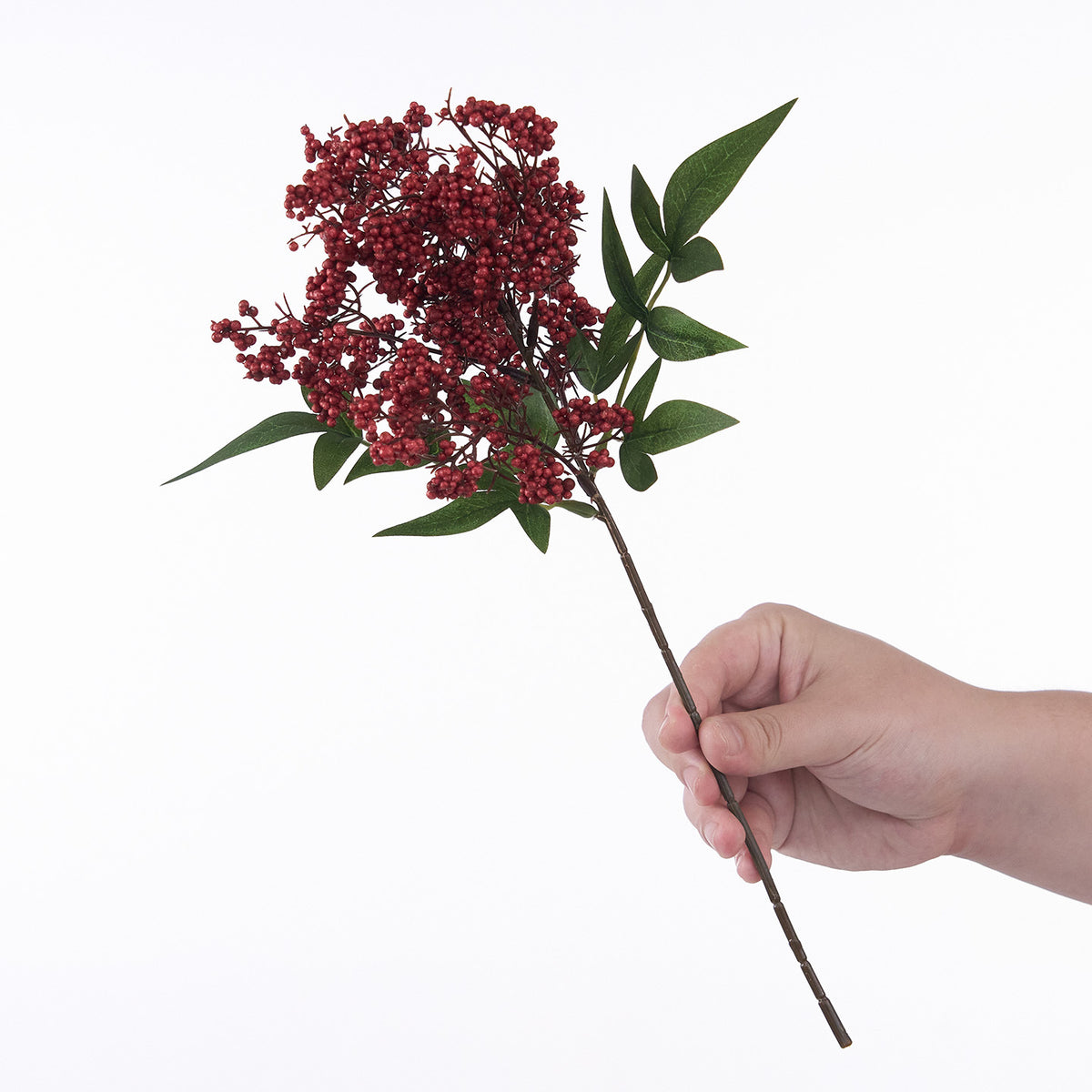 Künstliche Nandina-Beeren, 40 cm, Mischmaterial, Dekoration für Hochzeiten, Trauerfeiern und Einrichtungen