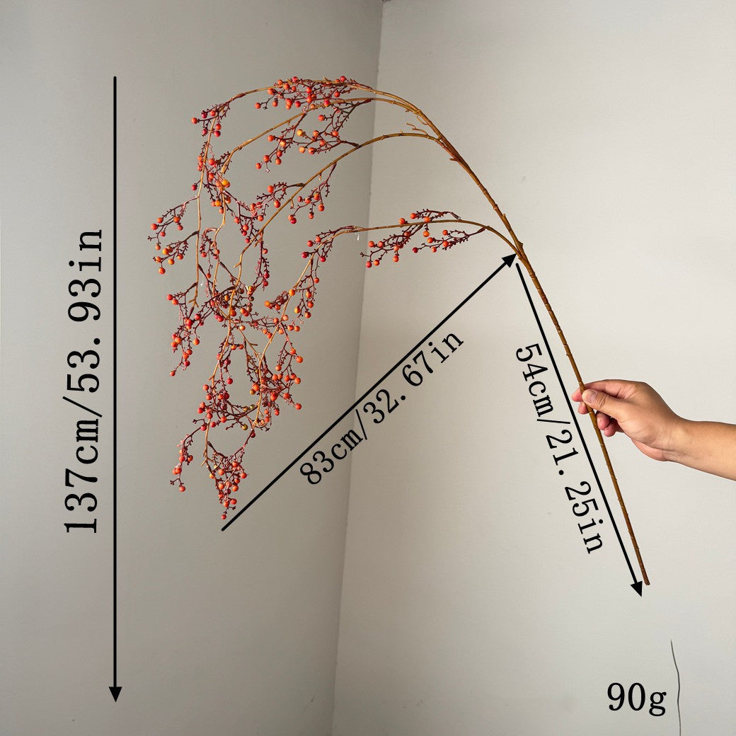 Künstliche Hängepflanze Bergreturn, 137 cm lang, Plastik, rot/orange, für Dekoration Hochzeit Event Ladenlokal