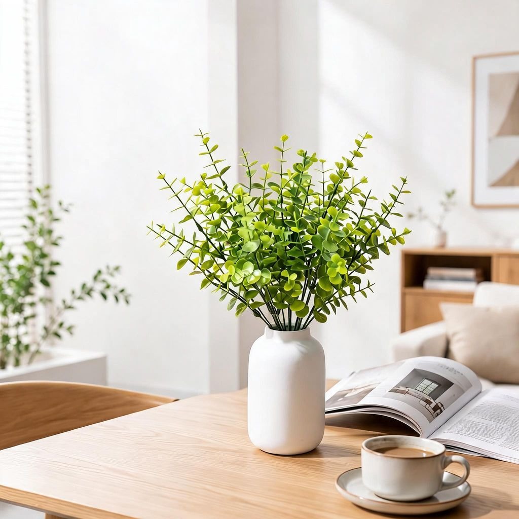 Künstliche Eukalyptus-Pflanze 30 cm, PE/PVC, realistisch, für Hochzeit, Büro, Hotel, Schaufenster, langlebig, allergikerfreundlich