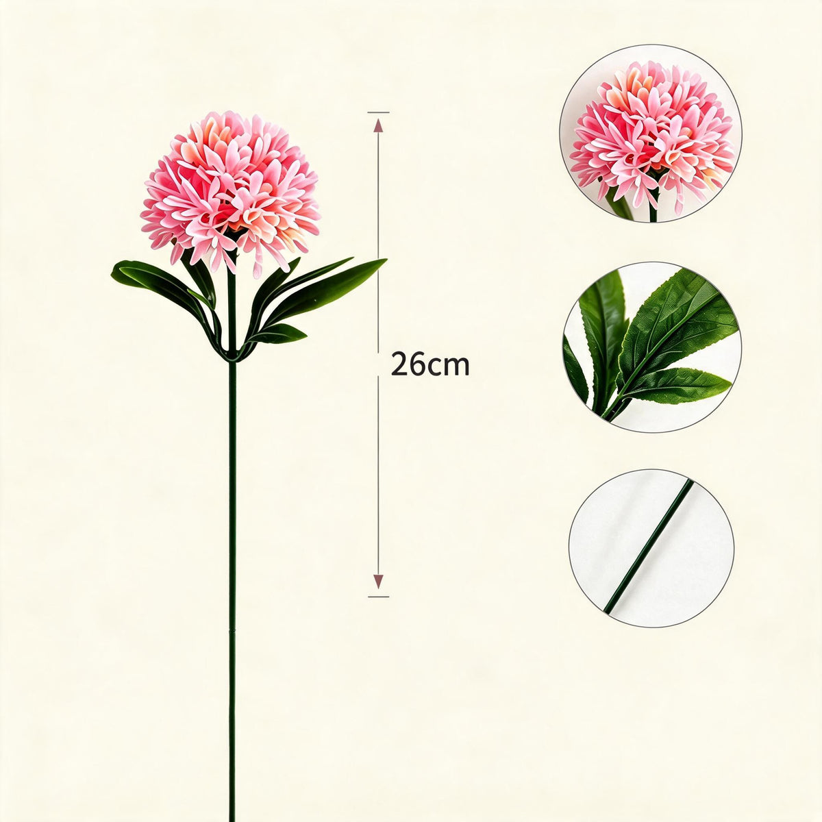 Künstliche Hortensien-Pusteblumen, 26 cm, 10 Stück, für Hochzeitsdekoration und Wohnaccessoires