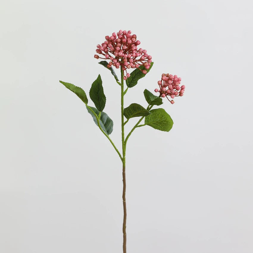 Künstliche Hortensienbeere, Seidenblumen-Deko, 54 cm Stiel, 2 Blüten, 10 cm Durchmesser, für Hochzeit, Shop-Deko, Innenraum