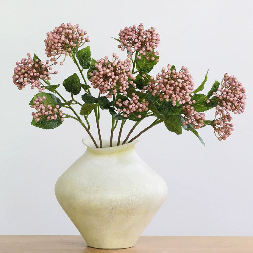 Künstliche Hortensienbeere, Seidenblumen-Deko, 54 cm Stiel, 2 Blüten, 10 cm Durchmesser, für Hochzeit, Shop-Deko, Innenraum