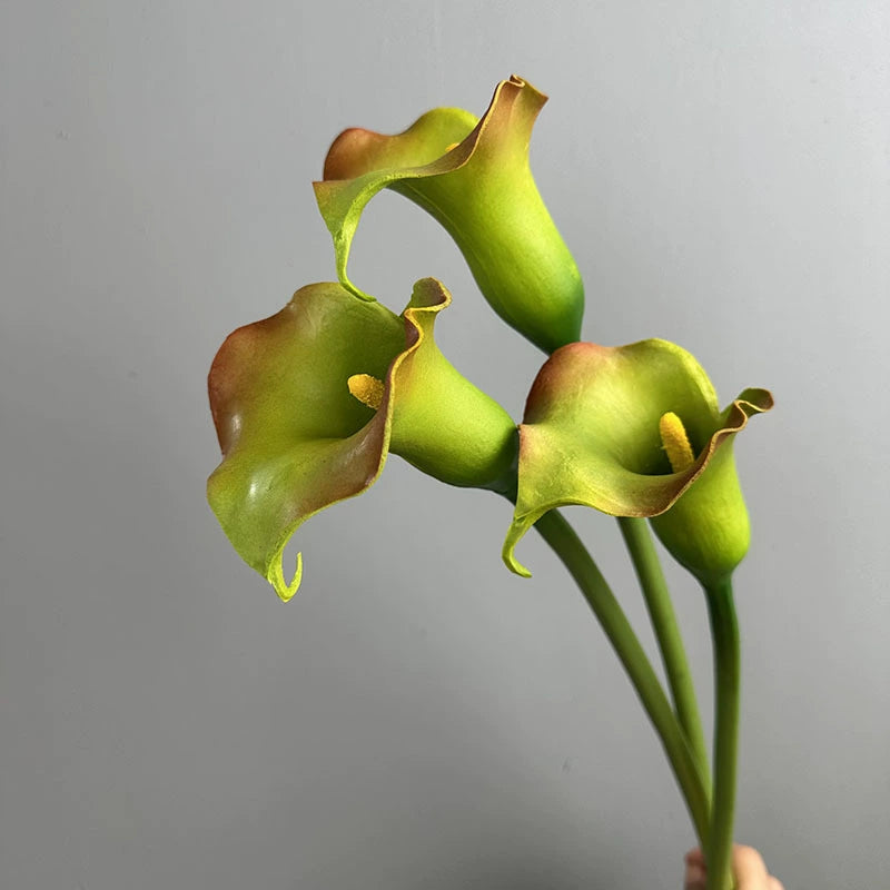 Künstliche Calla-Lilie aus PU, 68 cm, einzelner Stiel, realistisch, für Hochzeiten, Geschäftsräume und Wohnaccessoires, 4 Farben