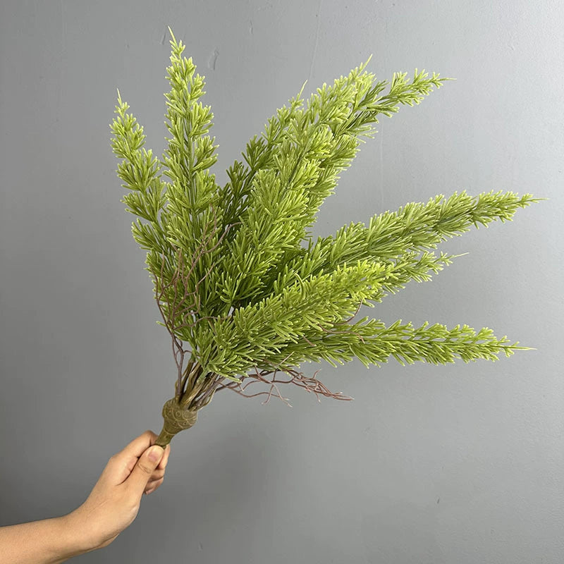 Künstliche Federngras-Pflanze, 50 cm, PE/PVC, Persischer Farn, für Innen- und Außenbereich, ohne Blumentopf