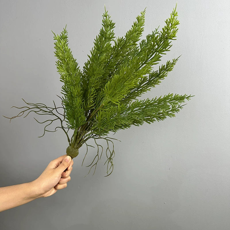 Künstliche Federngras-Pflanze, 50 cm, PE/PVC, Persischer Farn, für Innen- und Außenbereich, ohne Blumentopf