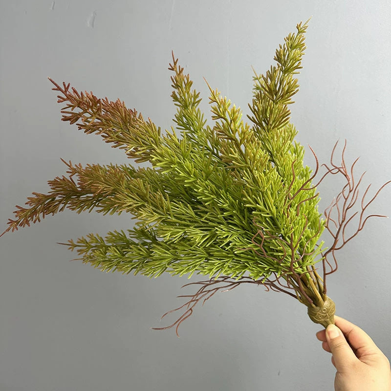 Künstliche Federngras-Pflanze, 50 cm, PE/PVC, Persischer Farn, für Innen- und Außenbereich, ohne Blumentopf