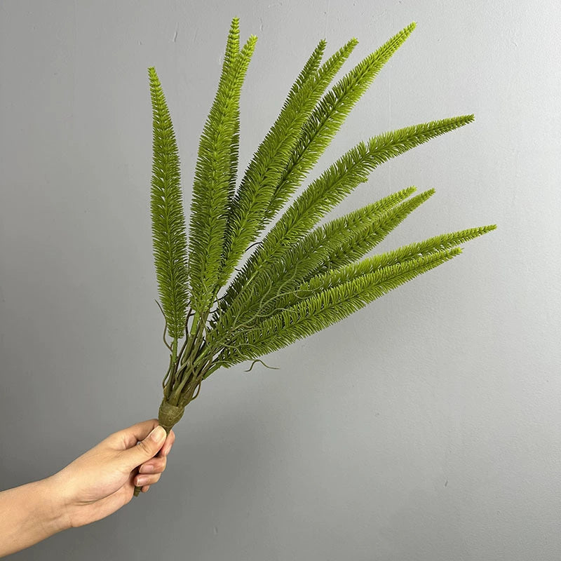 Künstliche Federngras-Pflanze, 50 cm, PE/PVC, Persischer Farn, für Innen- und Außenbereich, ohne Blumentopf