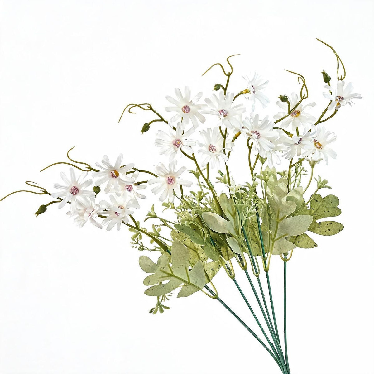 Künstliche Gerbera Büschel, 39 cm hoch, 3,5 cm Blüten, für Dekoration, Hochzeit, Büro, Shop, Mischmaterial, ohne Topf
