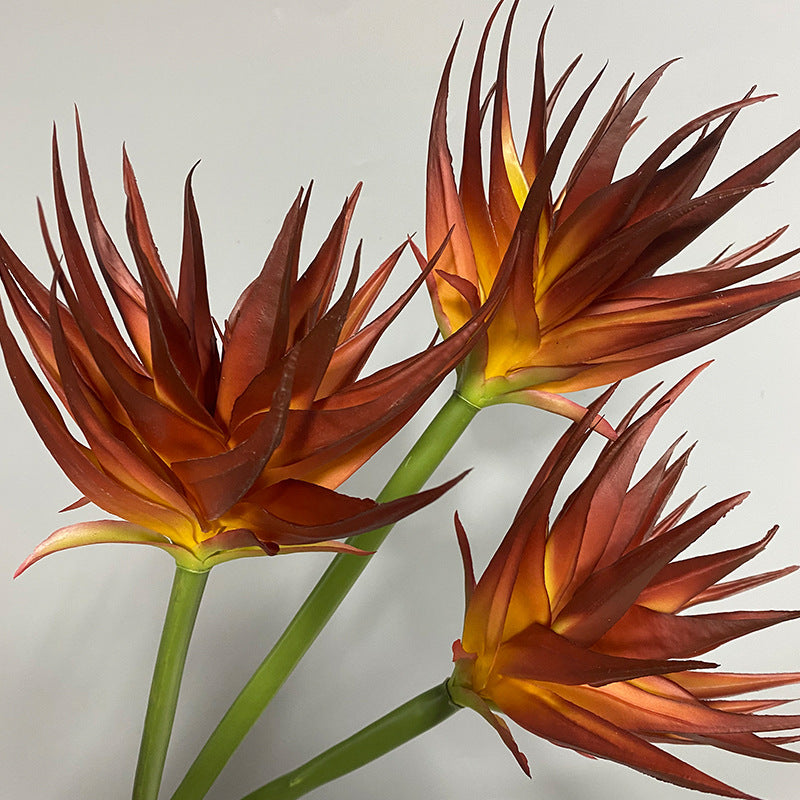 Künstliche Phoenix-Blume, 85 cm, Latex-Material, Schwarz-Lila, Orange-Rot, Weinrot, für Büro, Hotel, Schaufensterdekoration