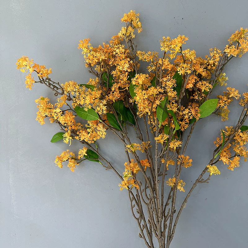 Künstliche Osmanthe (9 cm) – Einzelstiel, PE/PVC, für Hochzeit, Shop-Deko, Innenraum – Realistische Blumen für Floristik & Gewerbe