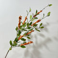 Künstliche Ilex-Beeren, 115 cm, Seidenstoff, orange/rot, Einzelstiel für Dekoration, Hochzeit, Geschäft, Zuhause
