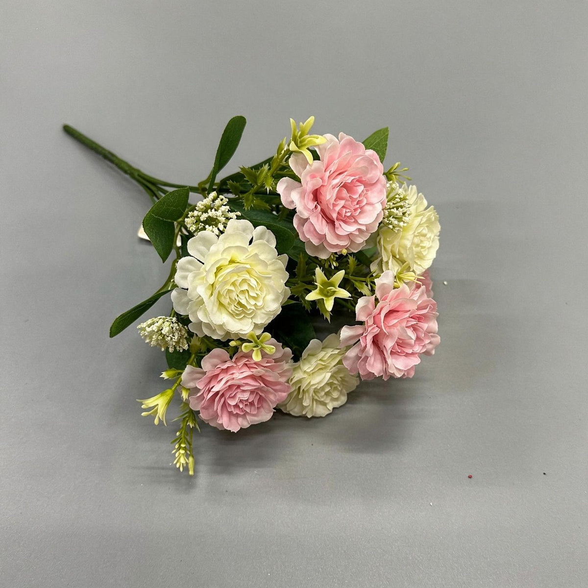 Künstlicher Pfingstrosen-Busch, 32 cm hoch, 6 Blüten, Mischmaterial, ideal für Hochzeiten, Dekoration, Floristik, Großhandel