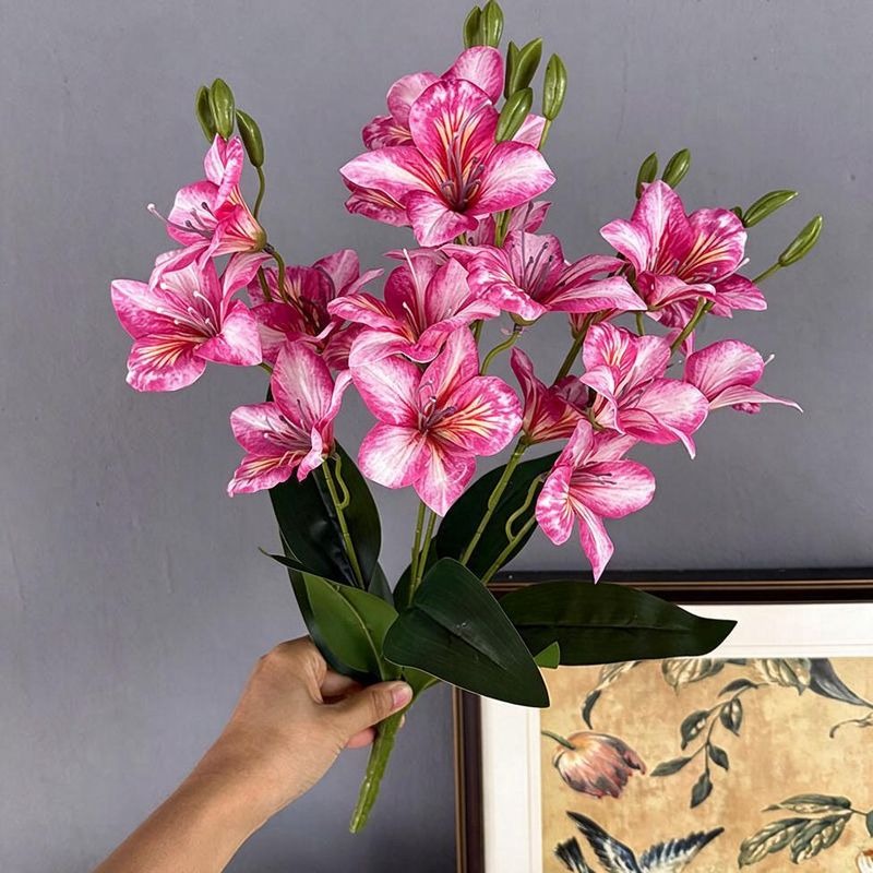 Künstliche Judastree-Blütenstrauß, 48cm, Seidenstoff, 20 Blüten, für Hochzeiten, Inneneinrichtung, Hoteldekoration