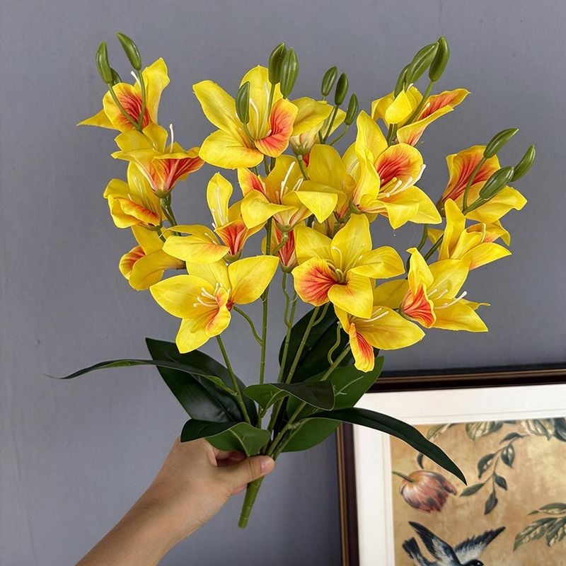 Künstliche Judastree-Blütenstrauß, 48cm, Seidenstoff, 20 Blüten, für Hochzeiten, Inneneinrichtung, Hoteldekoration