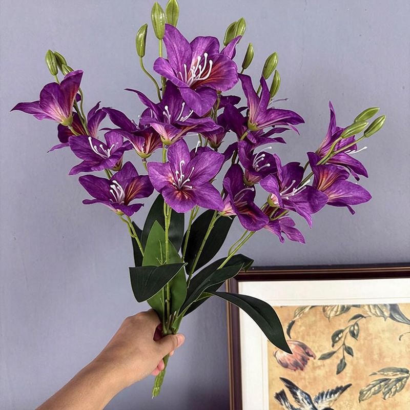 Künstliche Judastree-Blütenstrauß, 48cm, Seidenstoff, 20 Blüten, für Hochzeiten, Inneneinrichtung, Hoteldekoration