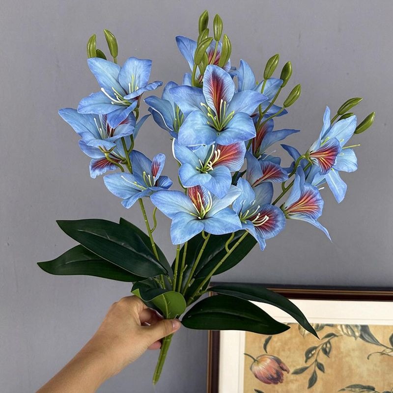 Künstliche Judastree-Blütenstrauß, 48cm, Seidenstoff, 20 Blüten, für Hochzeiten, Inneneinrichtung, Hoteldekoration