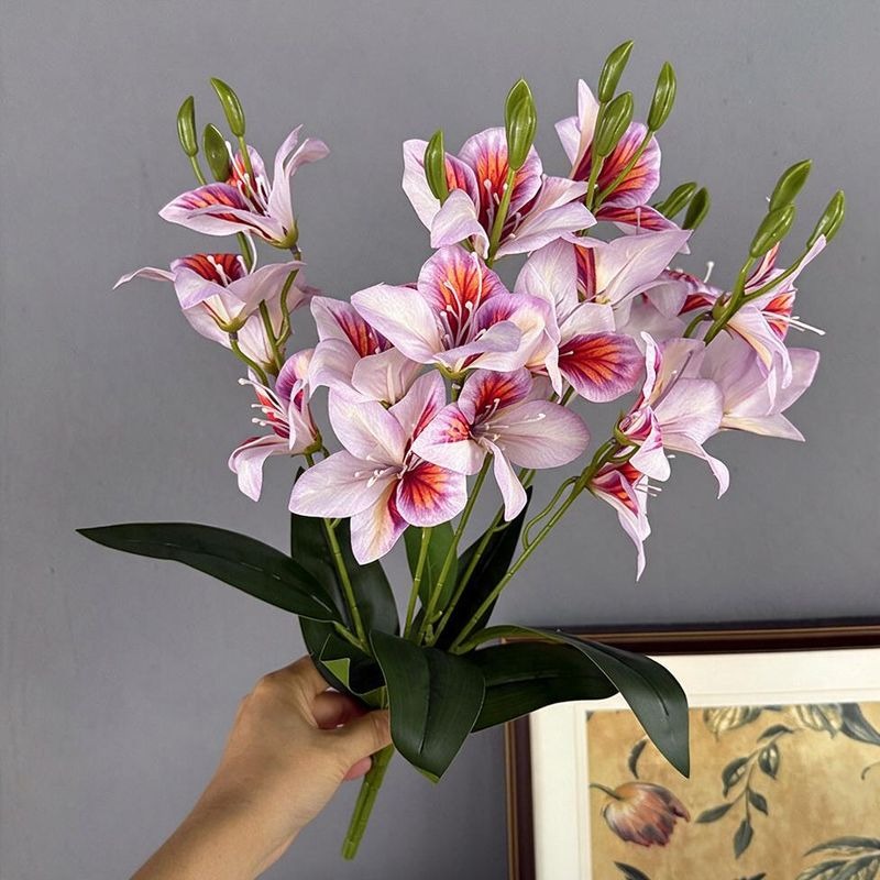 Künstliche Judastree-Blütenstrauß, 48cm, Seidenstoff, 20 Blüten, für Hochzeiten, Inneneinrichtung, Hoteldekoration