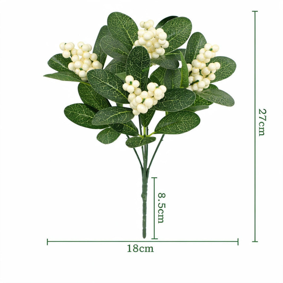Künstliche Eukalyptusblätter mit roten Beeren, 27 cm, für Hochzeiten, Dekoration, Innenräume, Großhandel