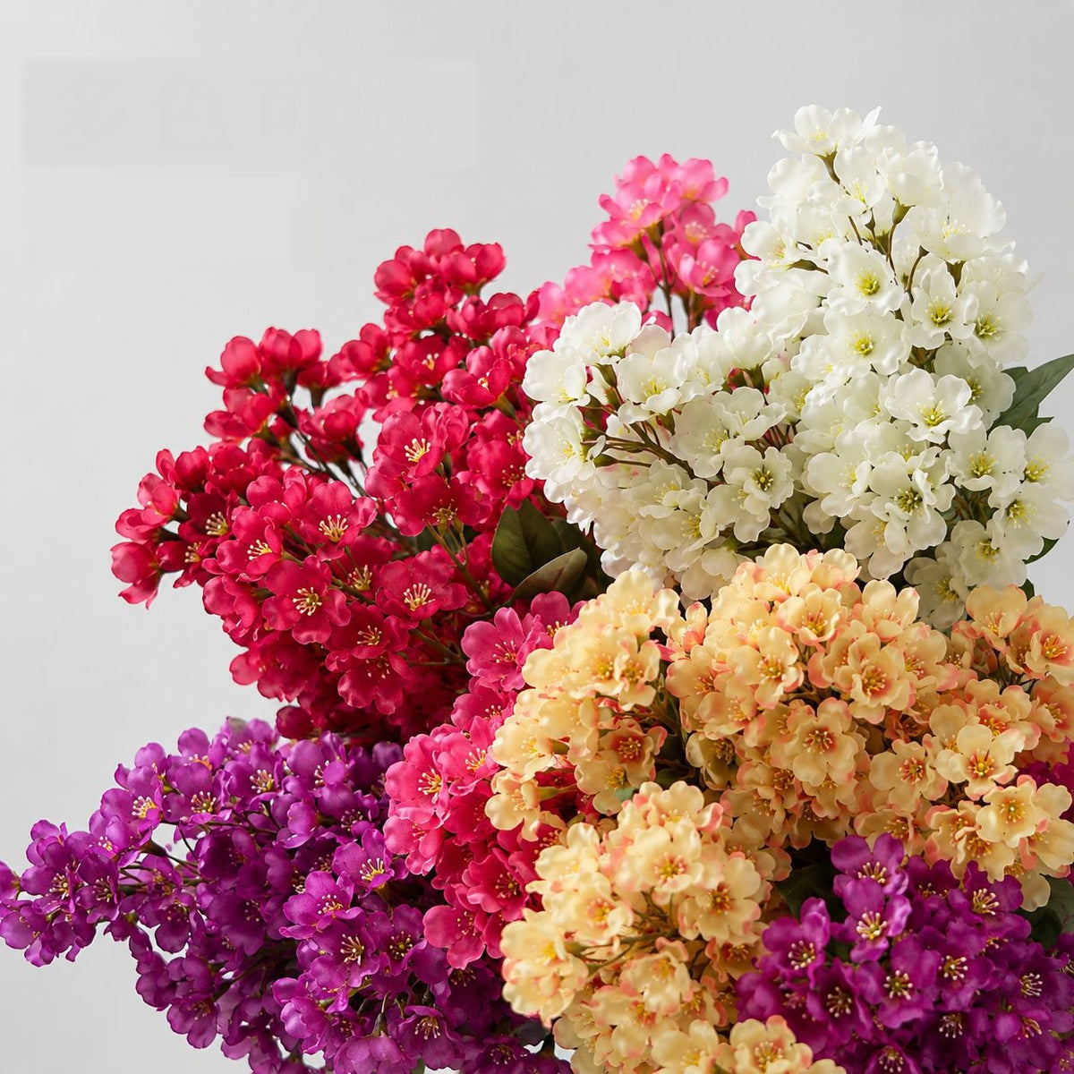 Künstliche Begonien-Blüten, 74 cm, Polyester, moderne Deko für Zuhause, Hochzeiten und Gewerbe