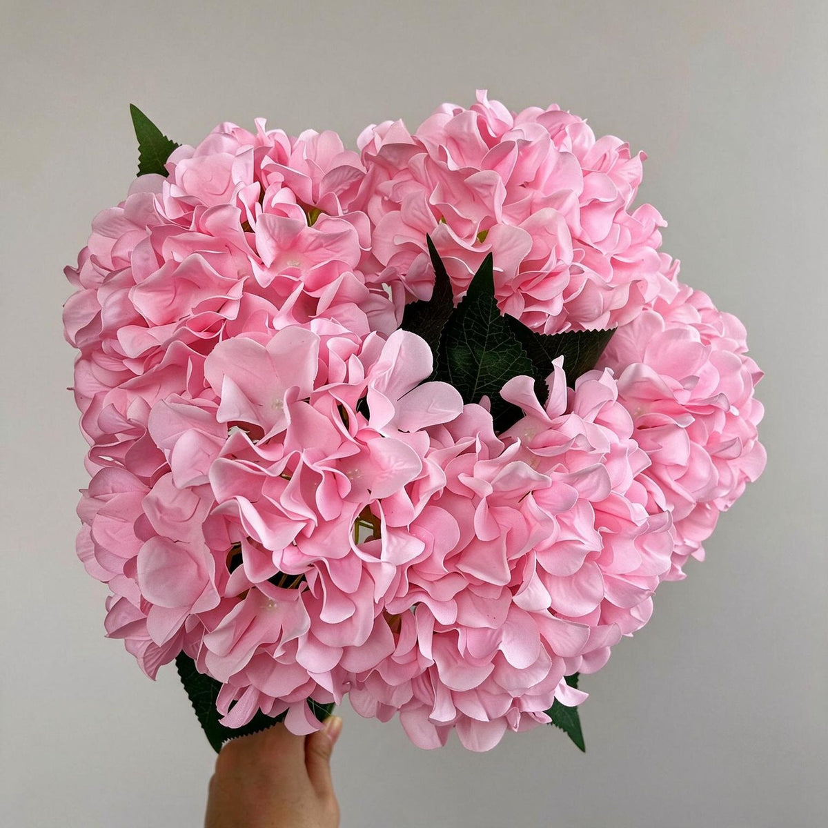 46 cm künstliche Hortensien-Blumenstrauß, 225 Blüten, Hochzeitsschmuck, Innen- & Außendekoration, langlebig, pflegeleicht