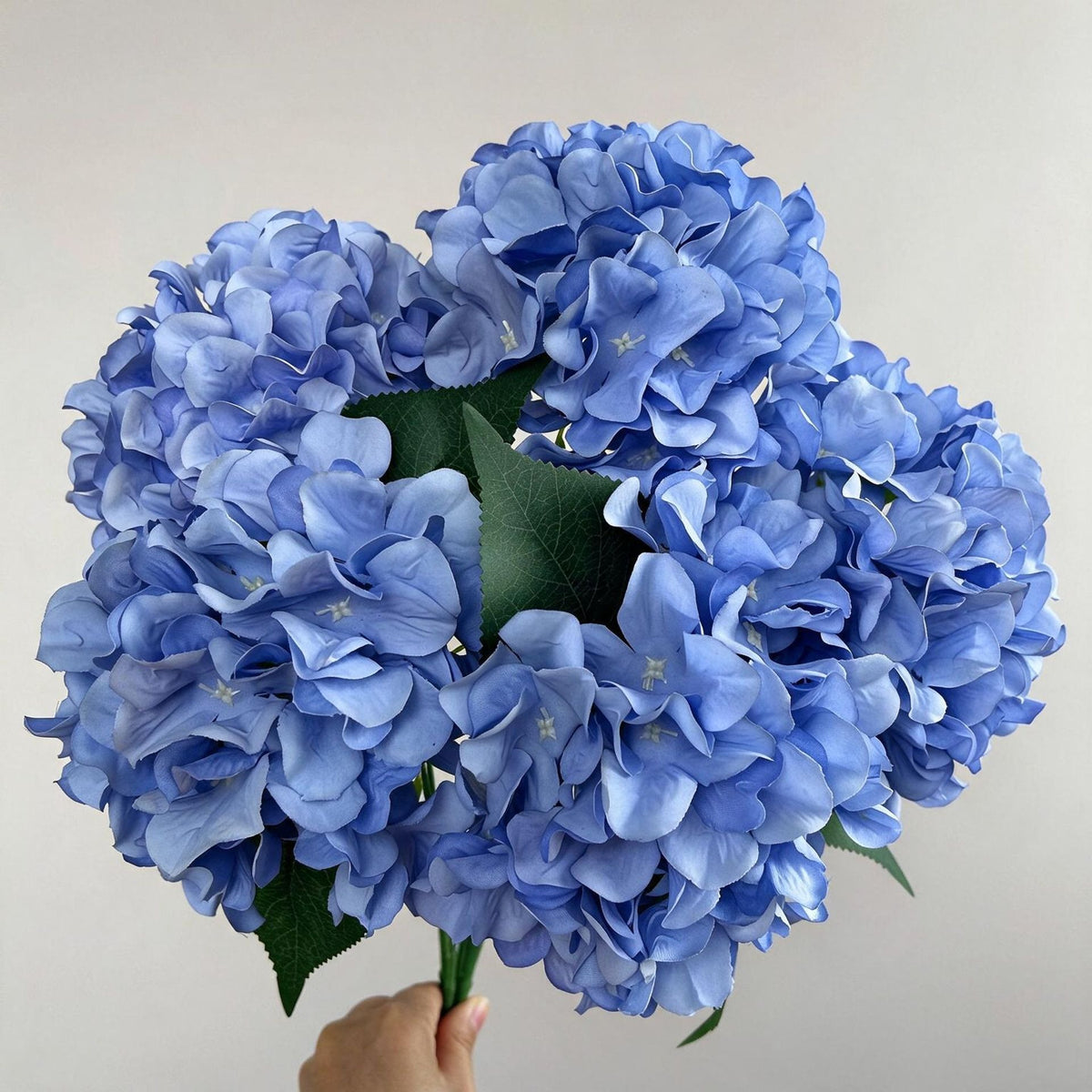 46 cm künstliche Hortensien-Blumenstrauß, 225 Blüten, Hochzeitsschmuck, Innen- & Außendekoration, langlebig, pflegeleicht
