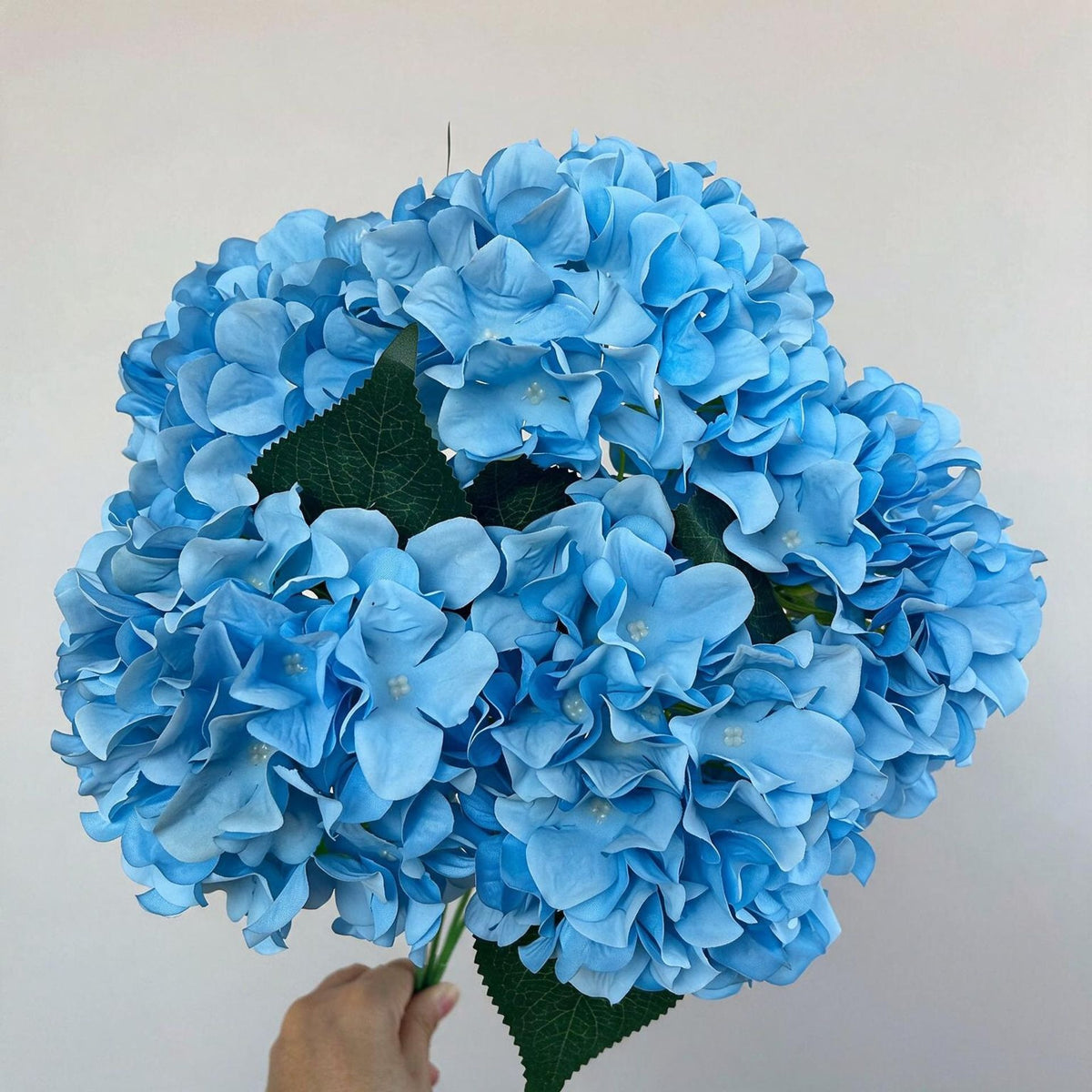46 cm künstliche Hortensien-Blumenstrauß, 225 Blüten, Hochzeitsschmuck, Innen- & Außendekoration, langlebig, pflegeleicht