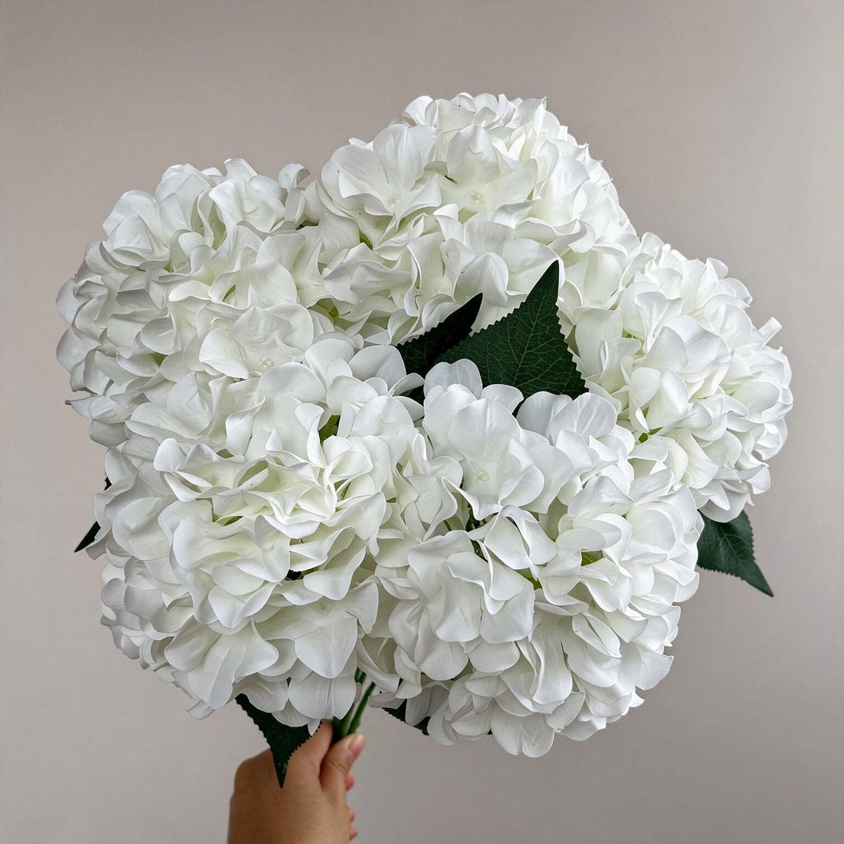 46 cm künstliche Hortensien-Blumenstrauß, 225 Blüten, Hochzeitsschmuck, Innen- & Außendekoration, langlebig, pflegeleicht