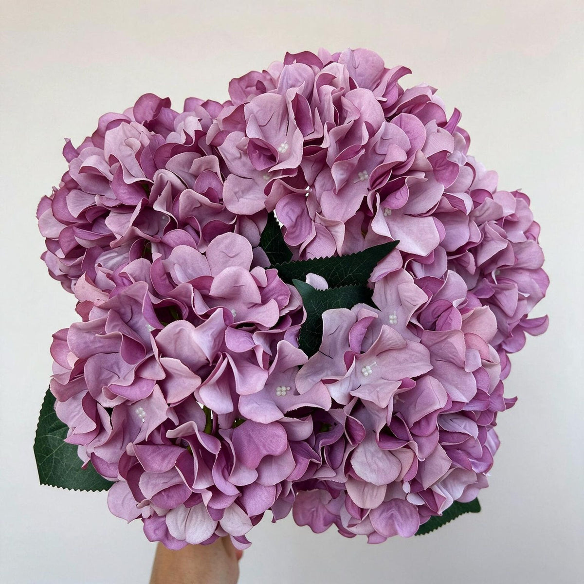 46 cm künstliche Hortensien-Blumenstrauß, 225 Blüten, Hochzeitsschmuck, Innen- & Außendekoration, langlebig, pflegeleicht
