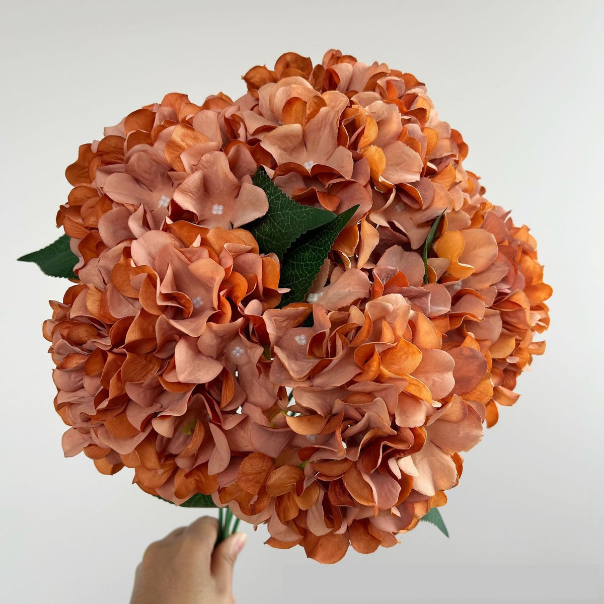 46 cm künstliche Hortensien-Blumenstrauß, 225 Blüten, Hochzeitsschmuck, Innen- & Außendekoration, langlebig, pflegeleicht