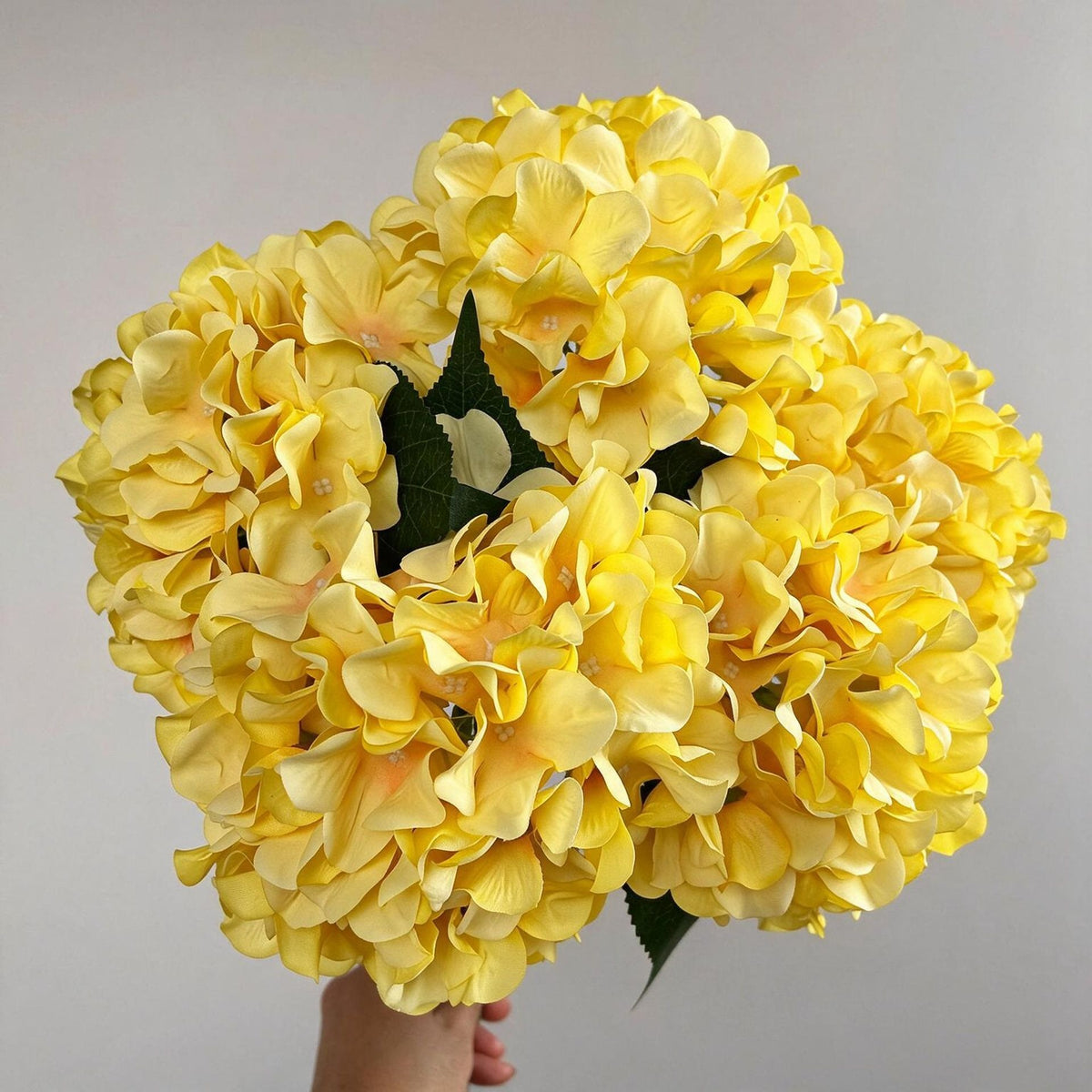46 cm künstliche Hortensien-Blumenstrauß, 225 Blüten, Hochzeitsschmuck, Innen- & Außendekoration, langlebig, pflegeleicht