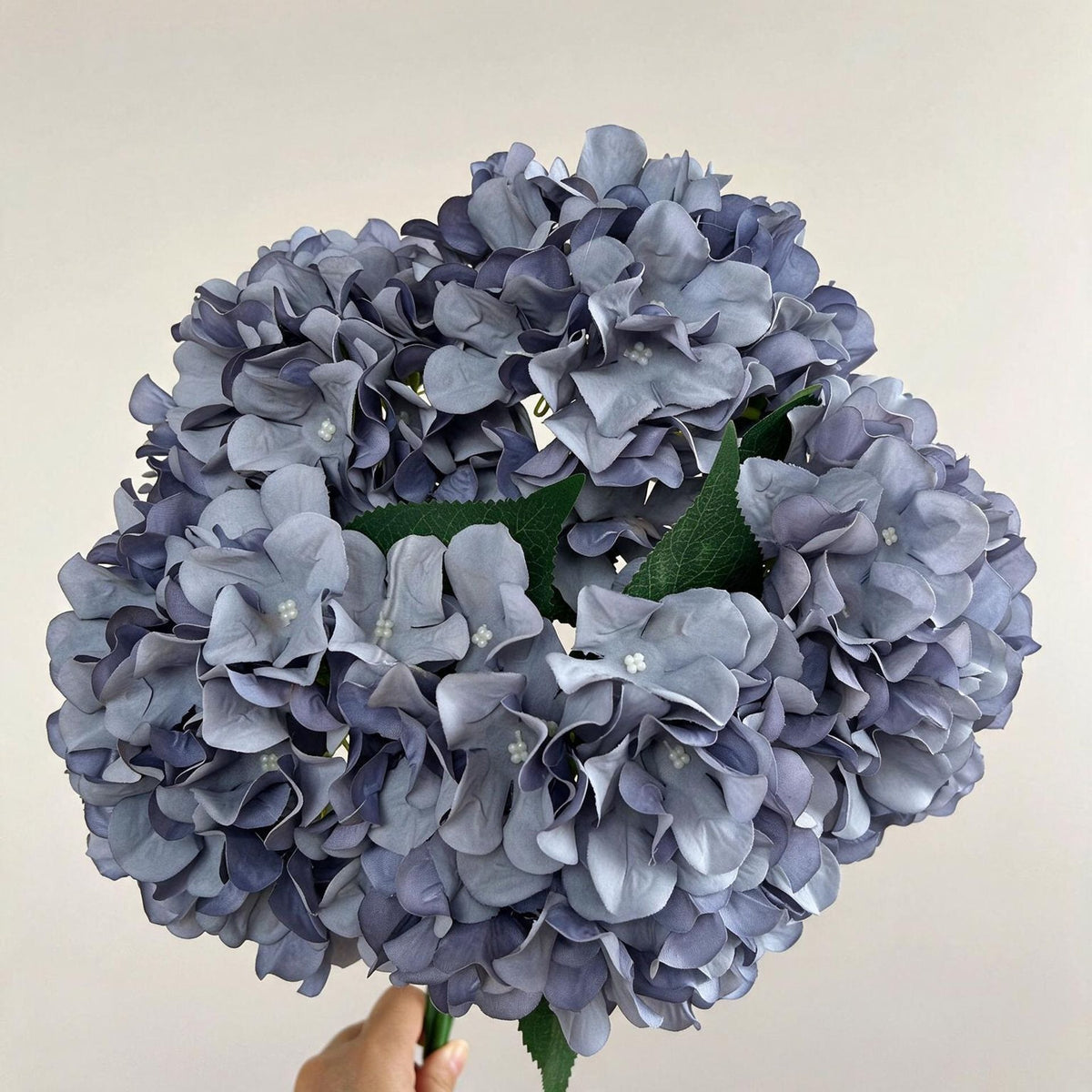 46 cm künstliche Hortensien-Blumenstrauß, 225 Blüten, Hochzeitsschmuck, Innen- & Außendekoration, langlebig, pflegeleicht