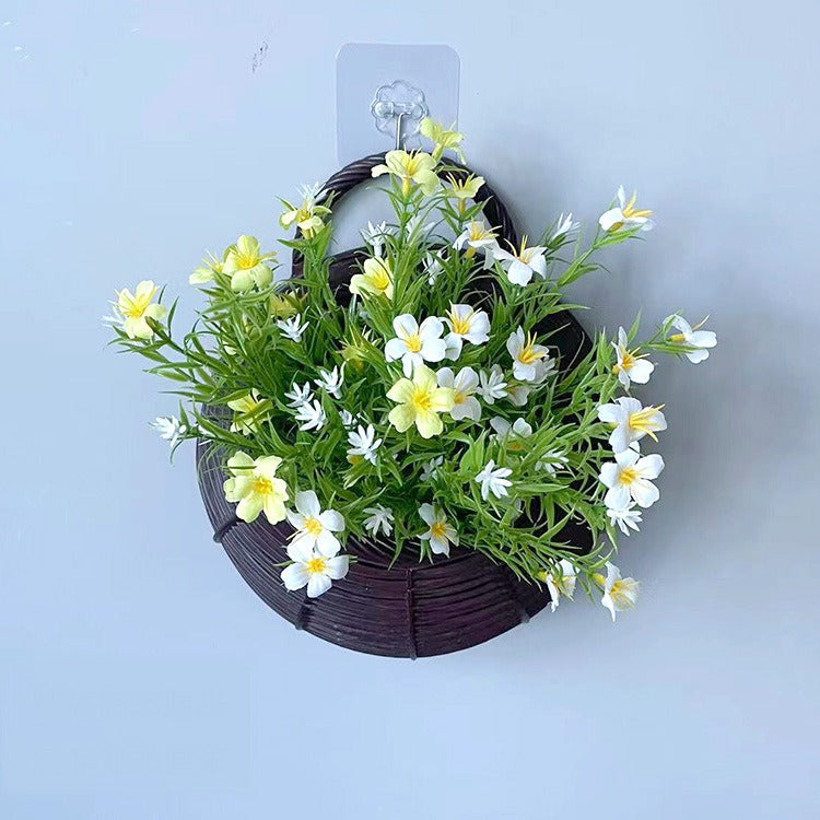 Künstliche Gypsophila-Busch mit Topf, 25 cm, Seidenblumen, Wanddekoration, Innenbereich, Hochzeit, Trauerfeier, Shop-Deko