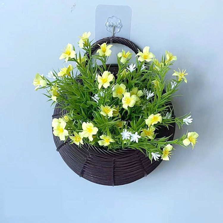 Künstliche Gypsophila-Busch mit Topf, 25 cm, Seidenblumen, Wanddekoration, Innenbereich, Hochzeit, Trauerfeier, Shop-Deko