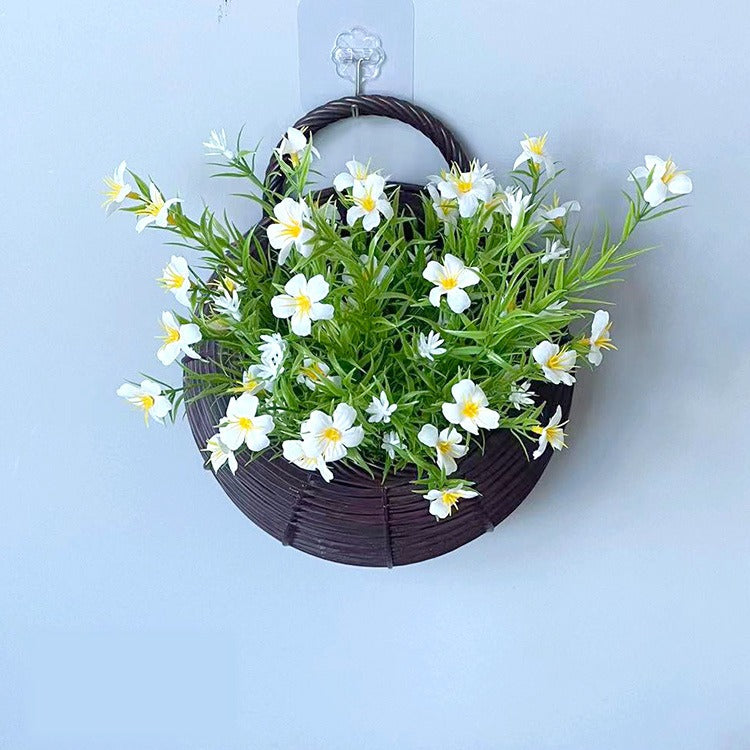 Künstliche Gypsophila-Busch mit Topf, 25 cm, Seidenblumen, Wanddekoration, Innenbereich, Hochzeit, Trauerfeier, Shop-Deko