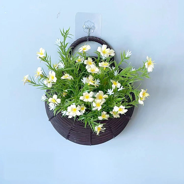 Künstliche Gypsophila-Busch mit Topf, 25 cm, Seidenblumen, Wanddekoration, Innenbereich, Hochzeit, Trauerfeier, Shop-Deko