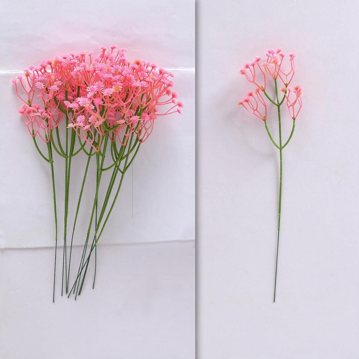 10 Kunststoff-Gypsophila (Schleierkraut) Bündel, je 30 cm, für Hochzeitsdekoration, Trauerkränze, Café-Deko, langlebig & pflegeleicht