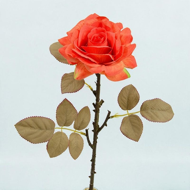 Künstliche Rosen, Seidenblumen Bouquet mit 1 Blüte, 3 Stiele pro Pack, 49 cm hoch, für Hochzeiten & Dekoration