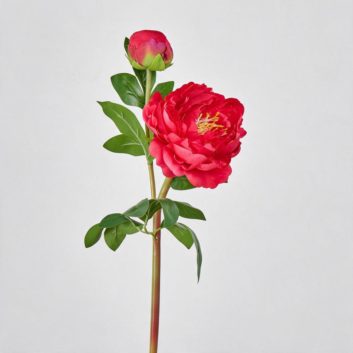 Künstliche Pfingstrose, 2 Blüten, 66 cm, Seidenstoff, für Hochzeit, Dekoration, Gewerbe, Innenraum