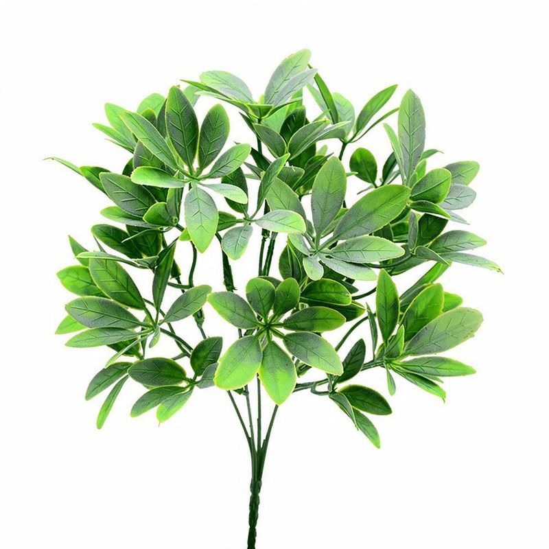 Künstlicher Glücksblatt-Busch, 33 cm, PE/PVC, für Innen- und Außenbereich, Wohn-, Hotel- und Gewerbedekoration