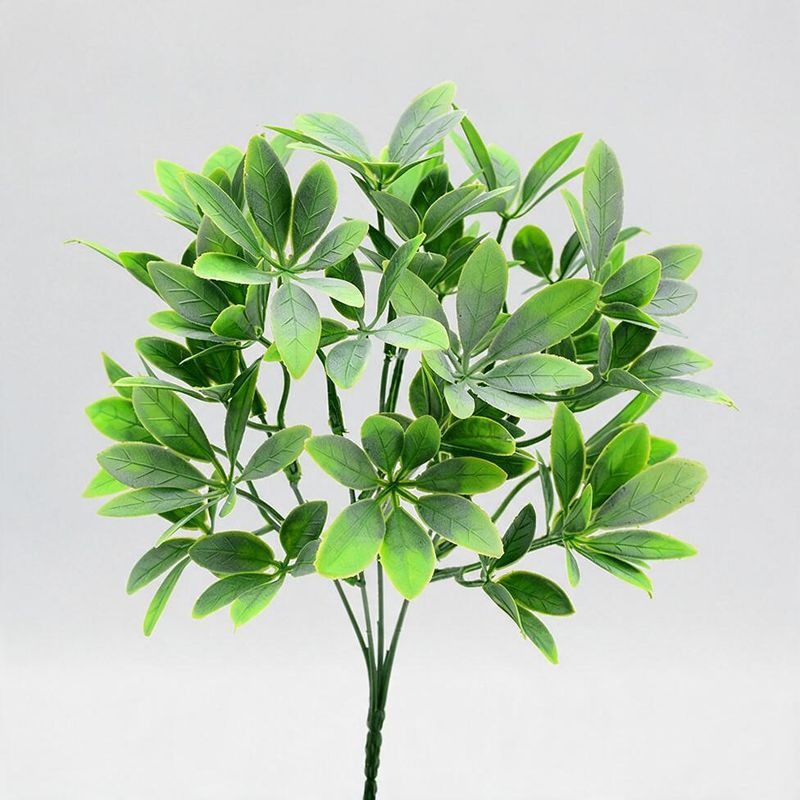 Künstlicher Glücksblatt-Busch, 33 cm, PE/PVC, für Innen- und Außenbereich, Wohn-, Hotel- und Gewerbedekoration
