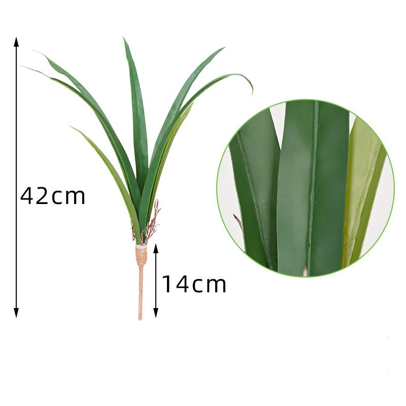 Künstliche Cattleya-Blattbüschel, 42 cm, PE/PVC, für Hochzeiten und Innenraumgestaltung
