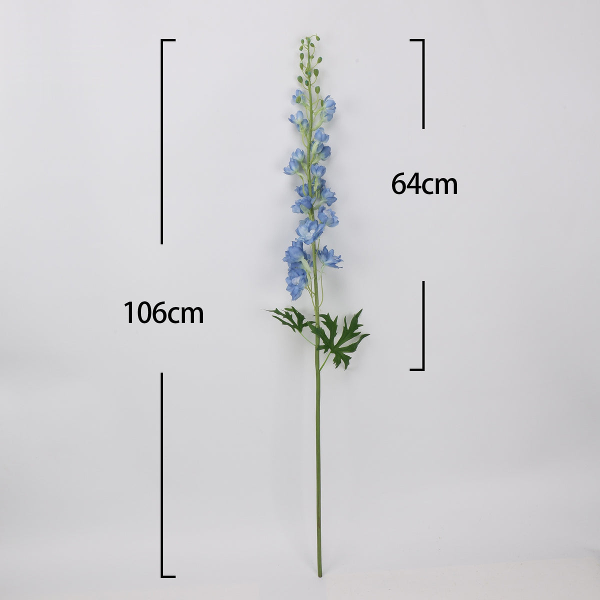 Künstliche Delphinium-Rispe, 106 cm, Einzelstiel, Seidenstoff, für Hochzeit, Dekoration, Innen- und Außenbereich