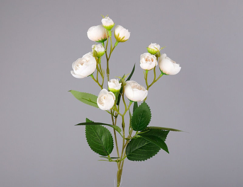 Künstliche Kamelienblüten, 12-Blüten-Busch, 46 cm, aus Seidenstoff, für Hochzeiten, Wohn- und Geschäftsräume