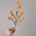 Künstliche Chrysanthemen-Blumenbusch, 6 Blüten, 42 cm, Polyester-Seide, für Hochzeiten, Outdoor und Zuhause