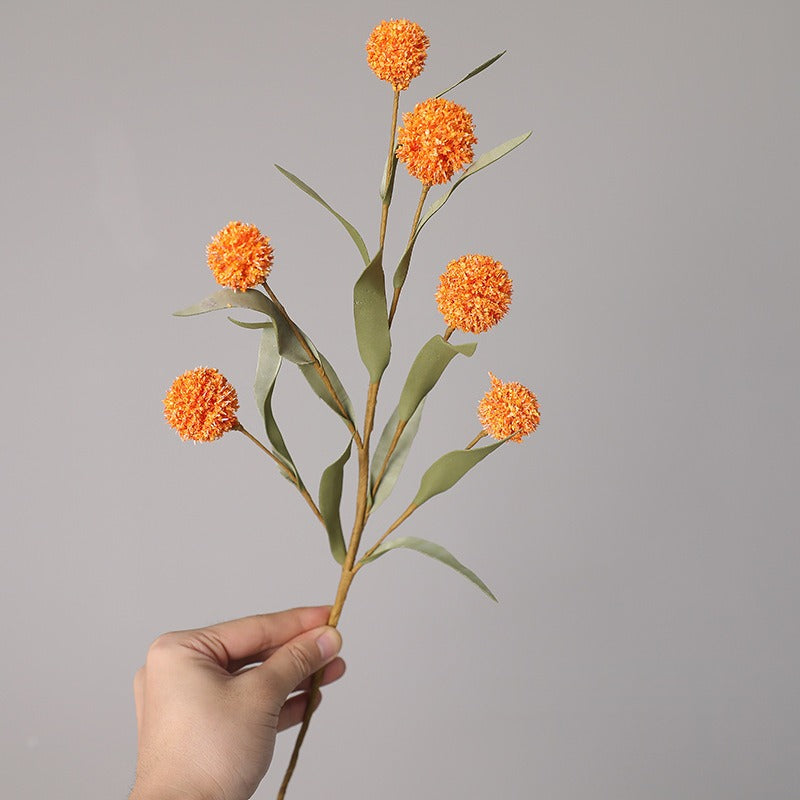 Künstliche Chrysanthemen-Blumenbusch, 6 Blüten, 42 cm, Polyester-Seide, für Hochzeiten, Outdoor und Zuhause