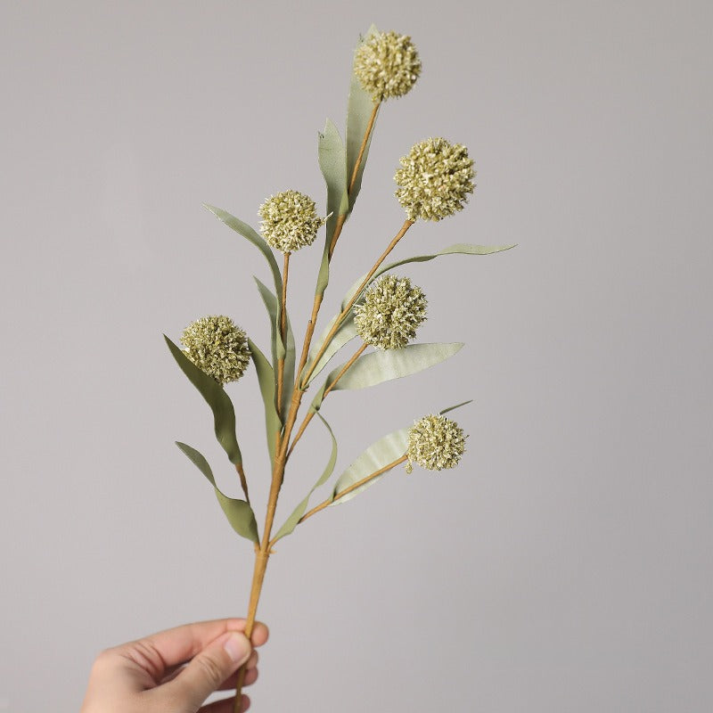 Künstliche Chrysanthemen-Blumenbusch, 6 Blüten, 42 cm, Polyester-Seide, für Hochzeiten, Outdoor und Zuhause